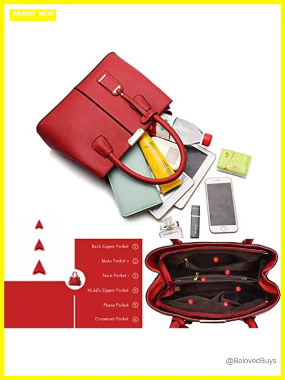 Faux Leather Top Handle Satchel Tote with Removable Crossbody Strap